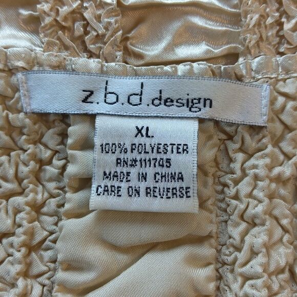 Z.b.d. design tan stretchy crinkled tank top - Picture 7 of 7